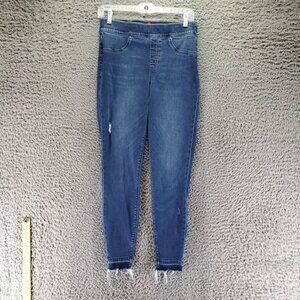 Spanx Jeans Womens Medium Blue Skinny Slimming Strech Cotton Blend Denim